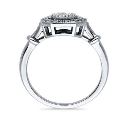 Art Deco CZ Ring in Sterling Silver