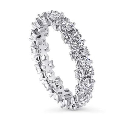 CZ Eternity Ring in Sterling Silver