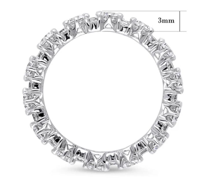 CZ Eternity Ring in Sterling Silver