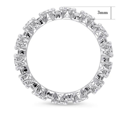 CZ Eternity Ring in Sterling Silver
