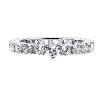 Solitaire 0.25ct Heart CZ Ring in Sterling Silver