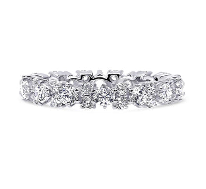 CZ Eternity Ring in Sterling Silver