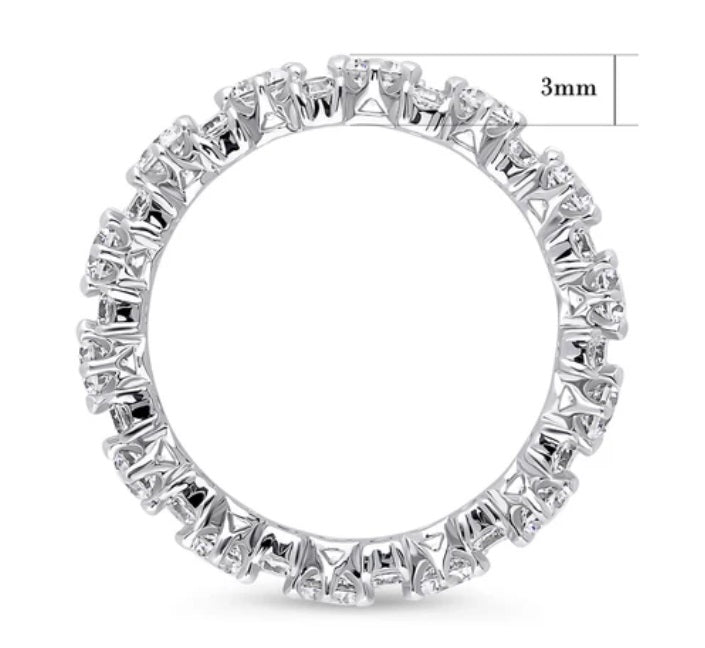 CZ Eternity Ring in Sterling Silver