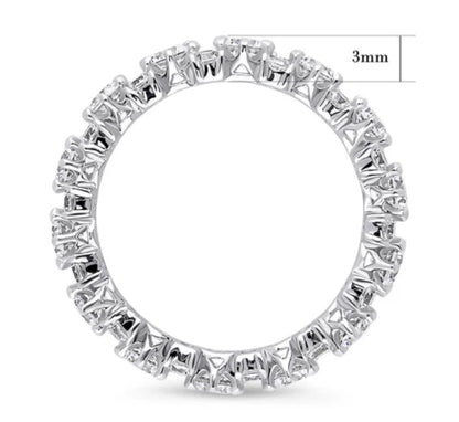 CZ Eternity Ring in Sterling Silver
