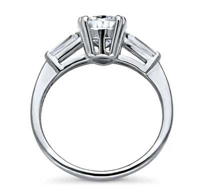 Solitaire 1.8ct Pear CZ Ring in Sterling Silver