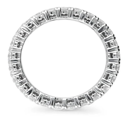 Pave Set CZ Eternity Ring in Sterling Silver